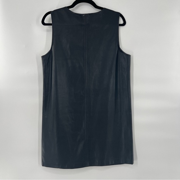 ZARA faux leather sleeveless v neck dress size M - Picture 2 of 3